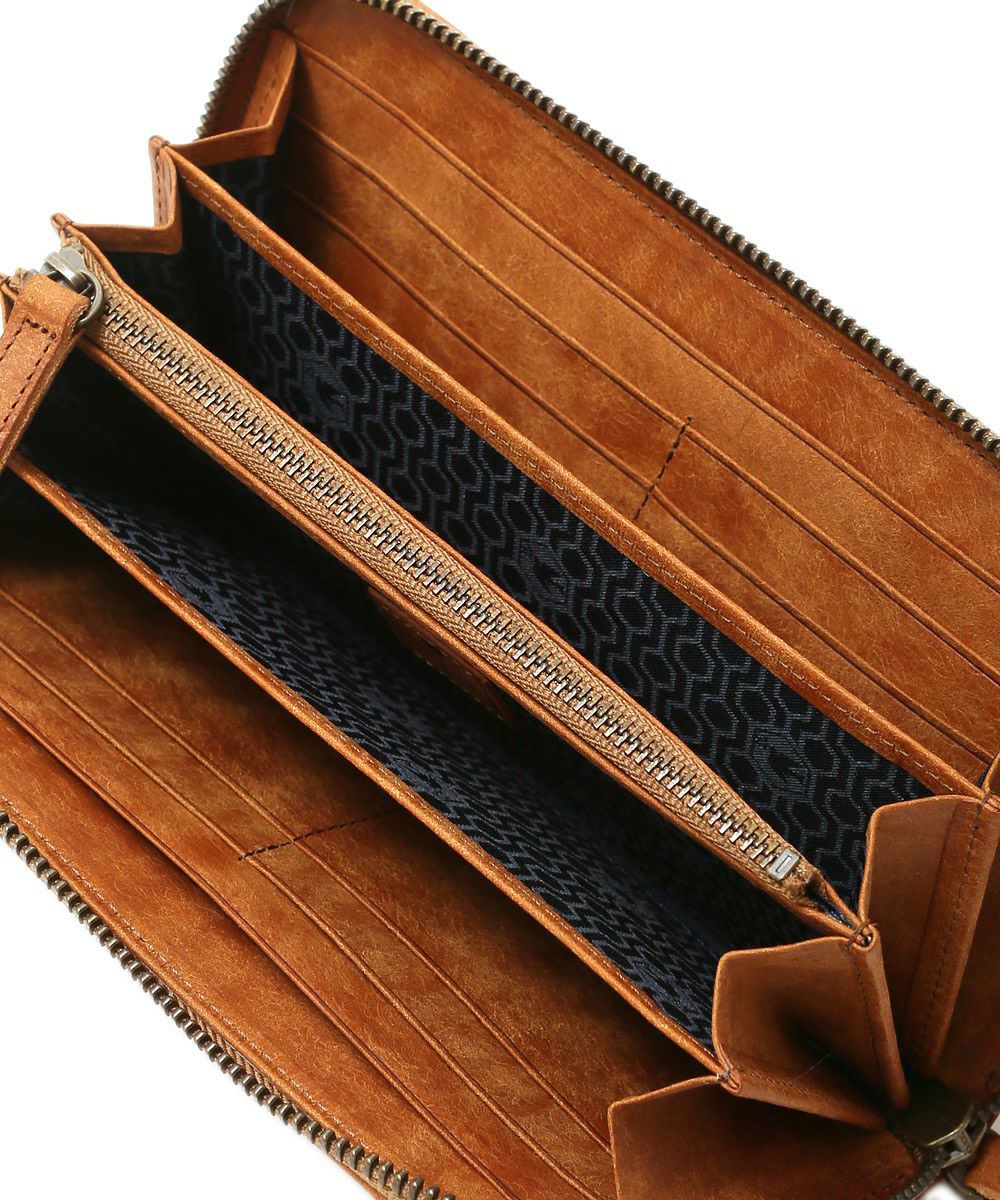 プエブロレザーラウンドファスナー 長財布 | sot online store