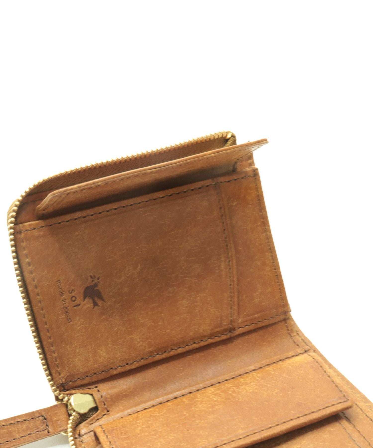 プエブロレザーLファスナー 二つ折りミニ財布 | sot online store