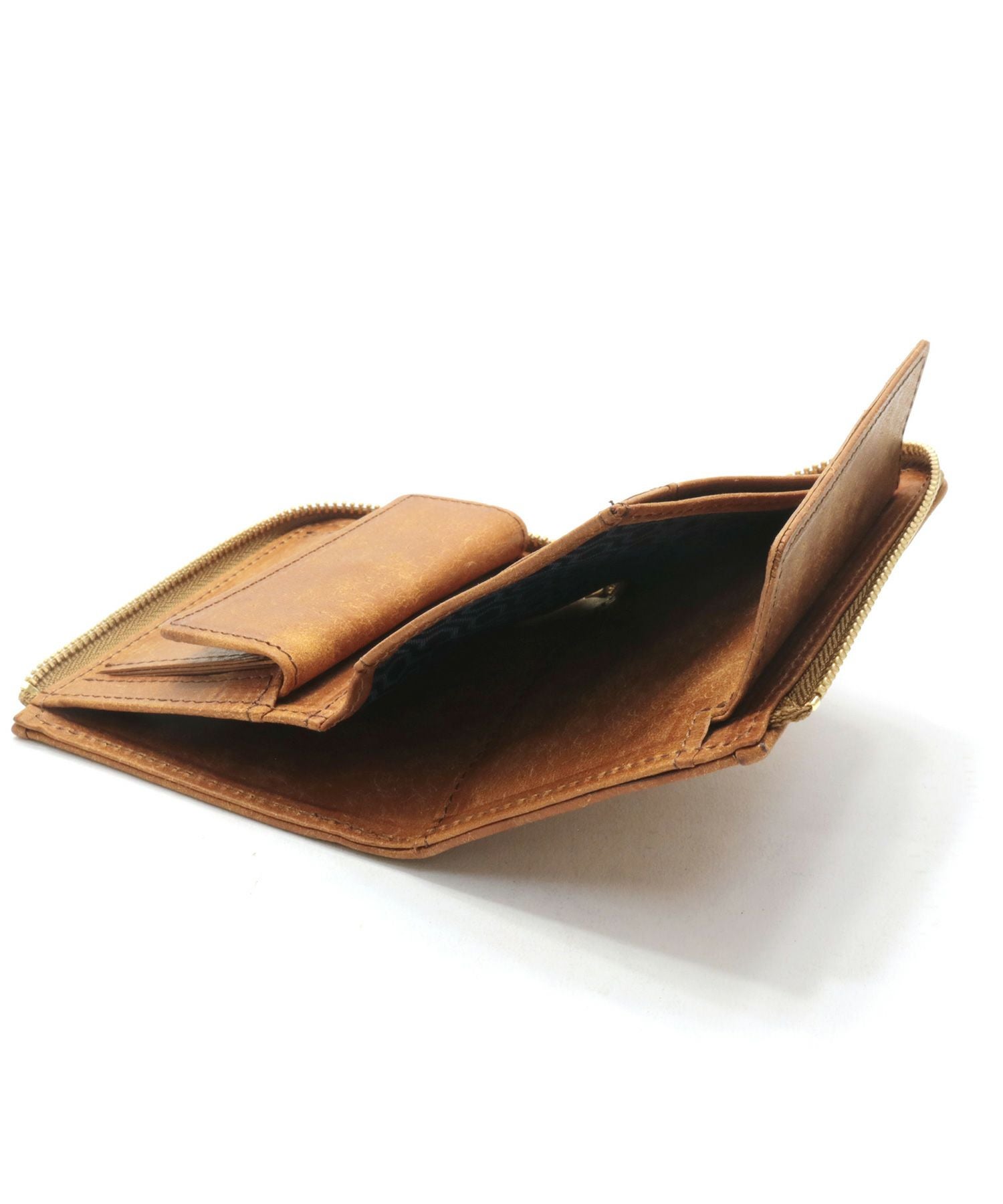 プエブロレザーLファスナー 二つ折りミニ財布 | sot online store